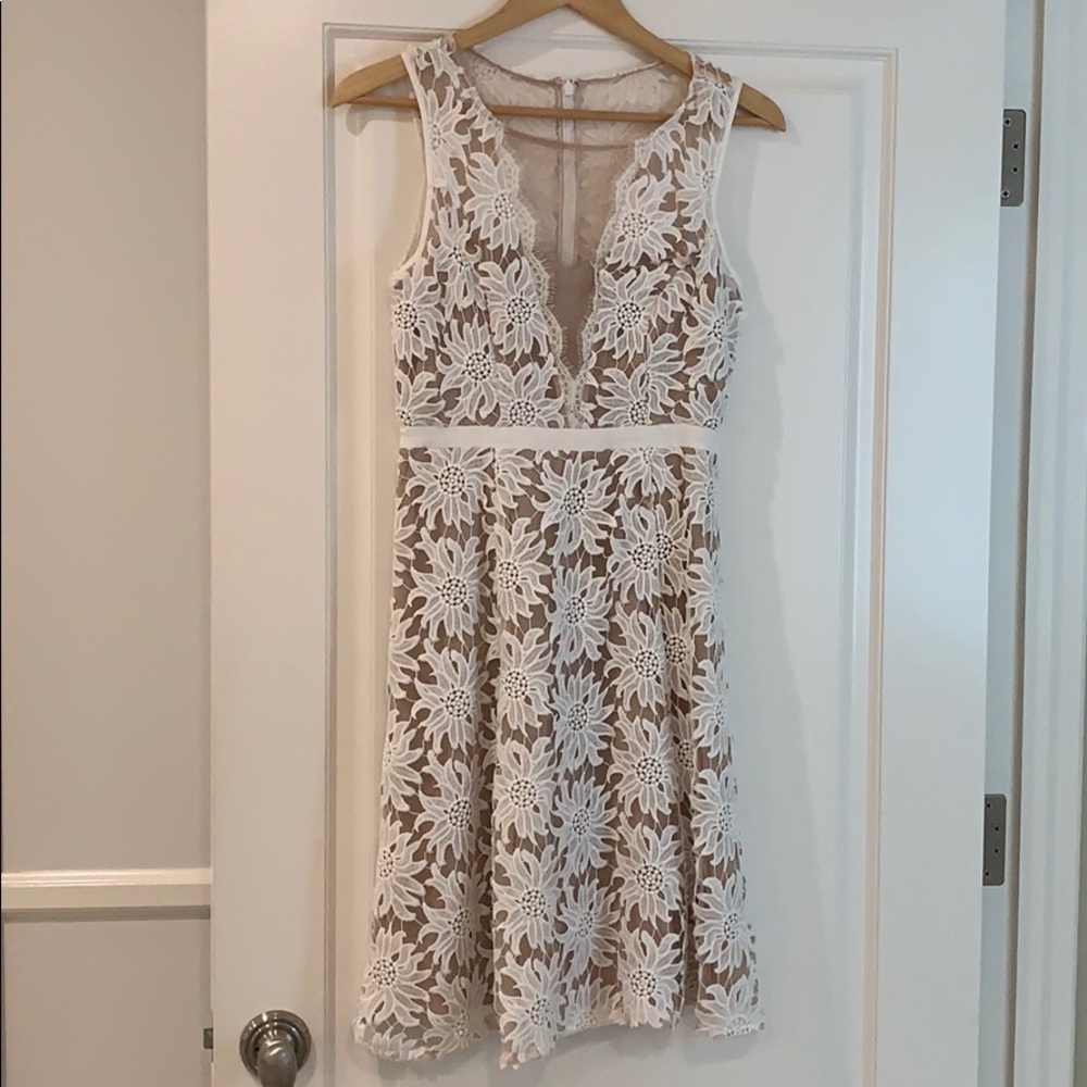White Lace Floral Dress